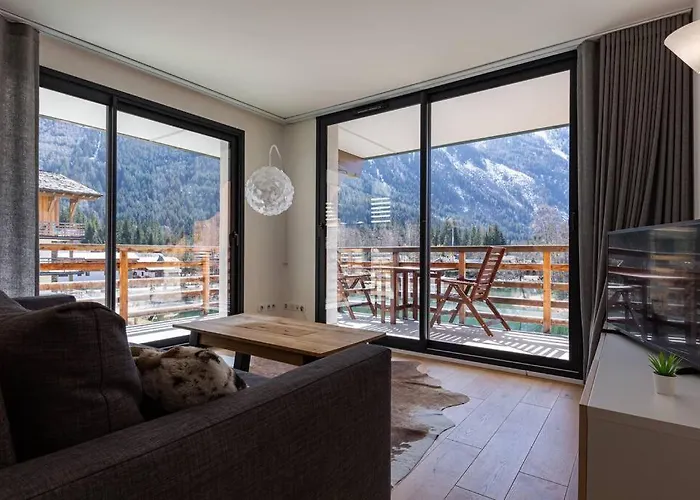 Appartement Modern 2br 5* Pool Gym Garage Mont-blanc View *